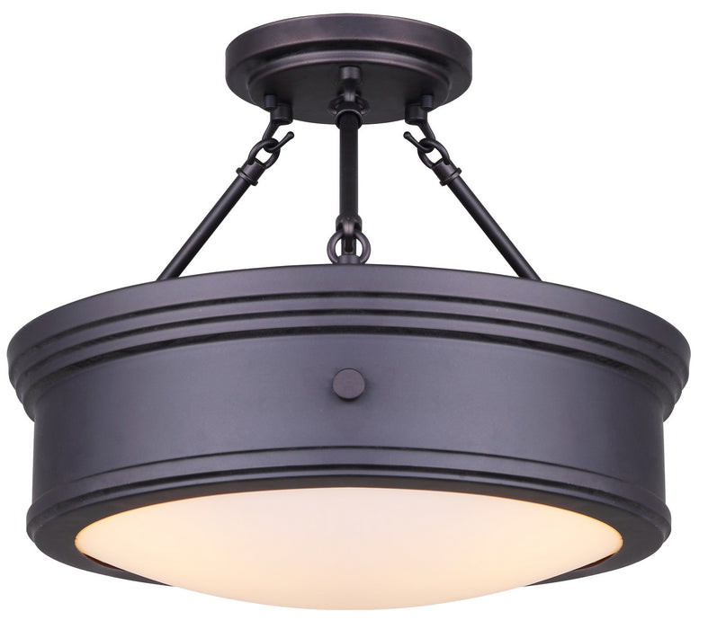 Canarm ISF624A03ORB Three Light Semi Flush Mount, Oil Rubbed Bronze