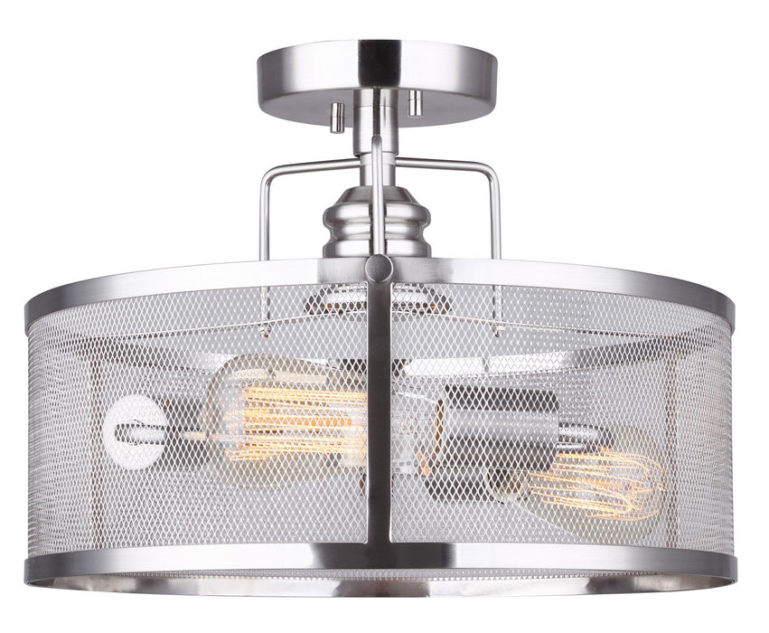 Canarm ISF626A03BN Three Light Semi Flush Mount, Brushed Nickel