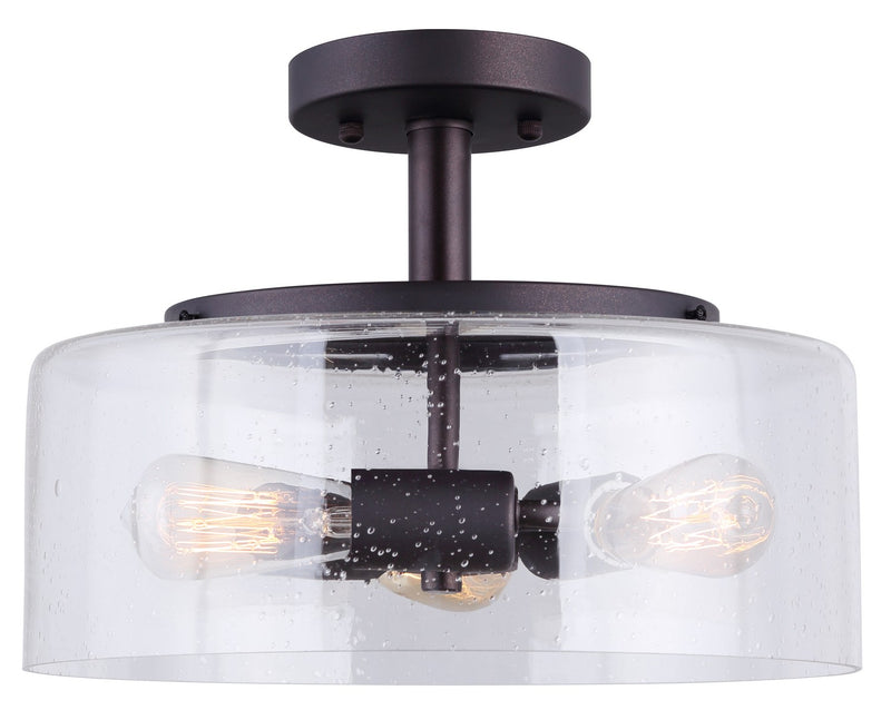 Canarm ISF633A03ORB Three Light Semi Flush Mount, Oil Rubbed Bronze