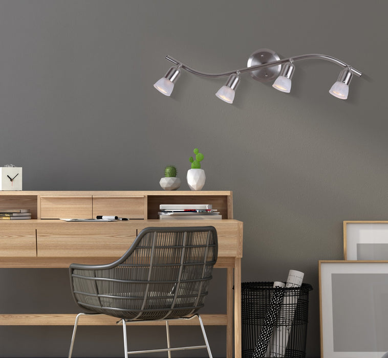 Canarm IT356A04BPT10 Four Light Track, Brushed Pewter