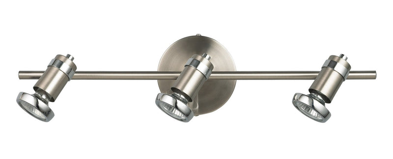 Canarm IT391A03BCH10 Three Light Track Light, Brushed Pewter/Chrome