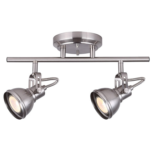 Canarm IT622A02BN10 Two Light Track Light, Brushed Nickel