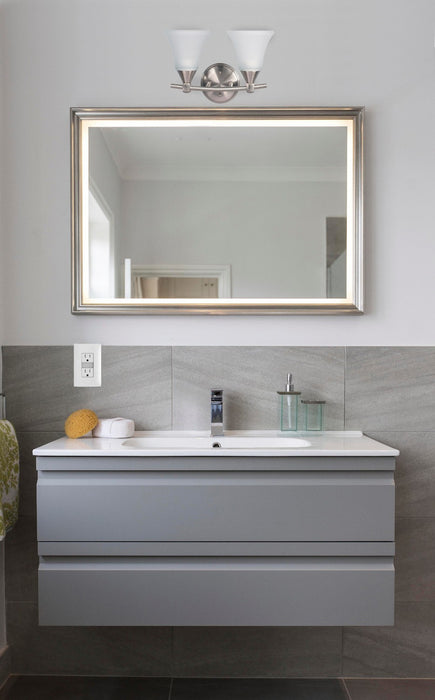 Canarm IVL221A02BPT Two Light Vanity, Brushed Pewter