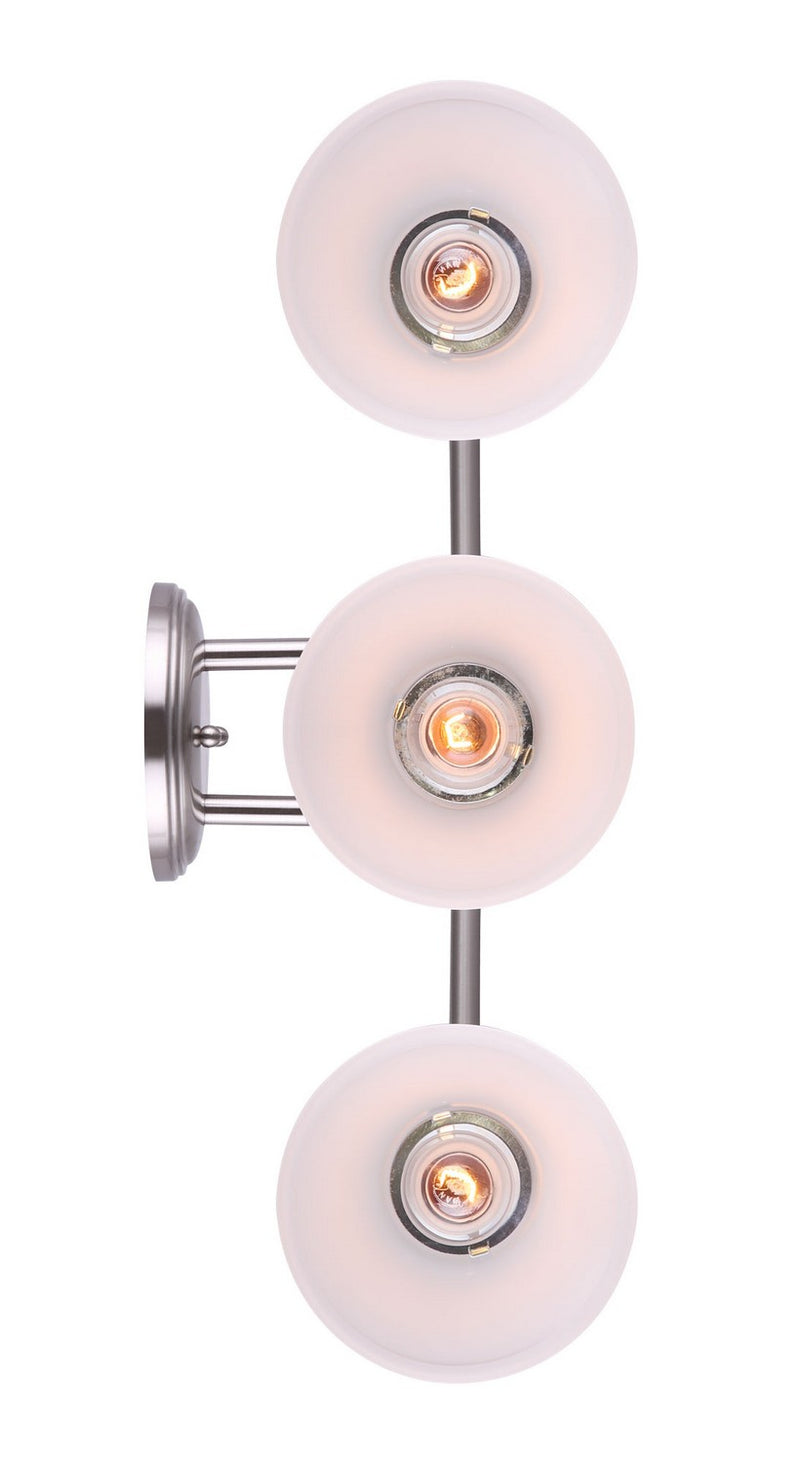 Canarm IVL221A03BPT Three Light Vanity, Brushed Pewter