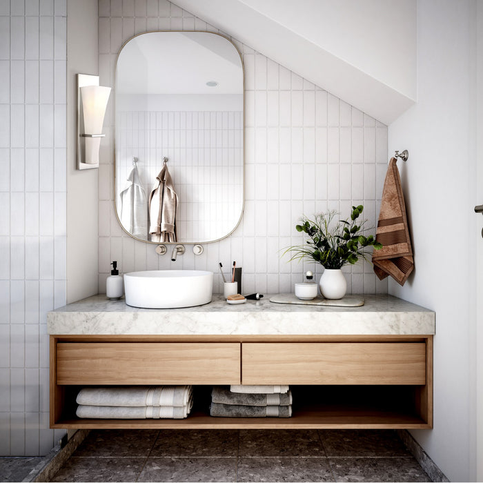 Canarm IVL238B01BN One Light Vanity, Brushed Nickel