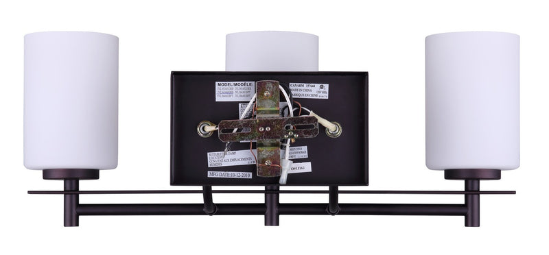 Canarm IVL363A03ORB Three Light Vanity, Oil Rubbed Bronze