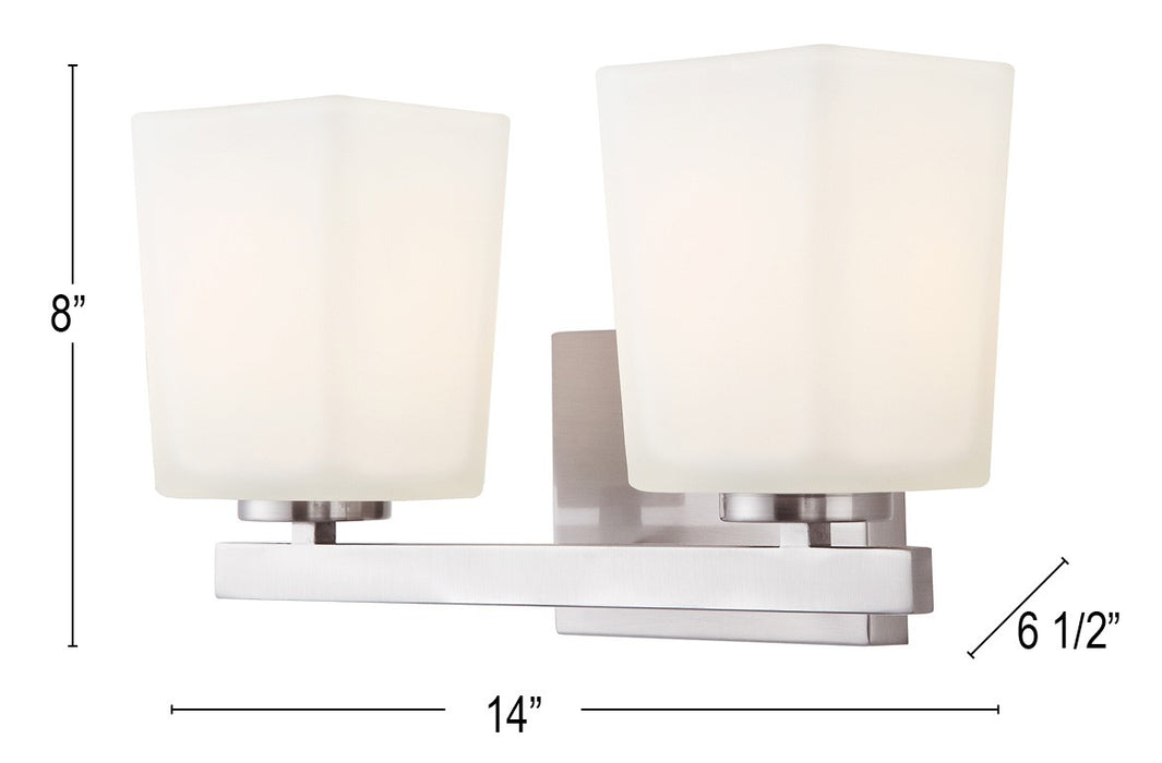 Canarm IVL472A02BN Two Light Vanity, Brushed Nickel