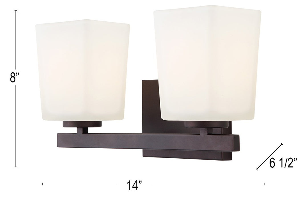 Canarm IVL472A02ORB Two Light Vanity, Oil Rubbed Bronze