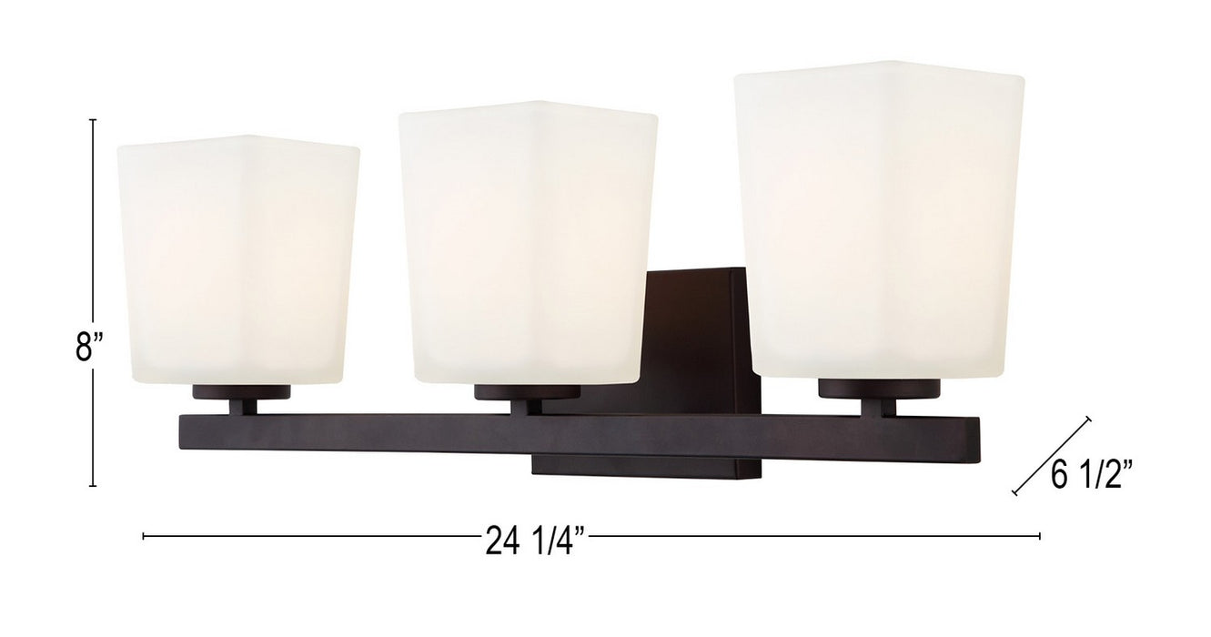 Canarm IVL472A03ORB Three Light Vanity, Oil Rubbed Bronze