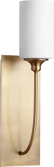 Quorum 5209-1-80 One Light Wall Mount, Aged Brass