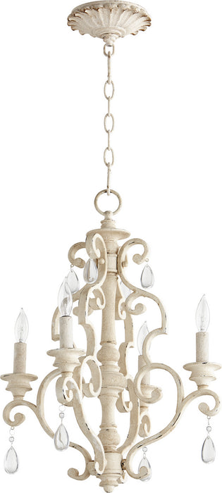 Quorum 6073-4-70 Four Light Chandelier, Persian White