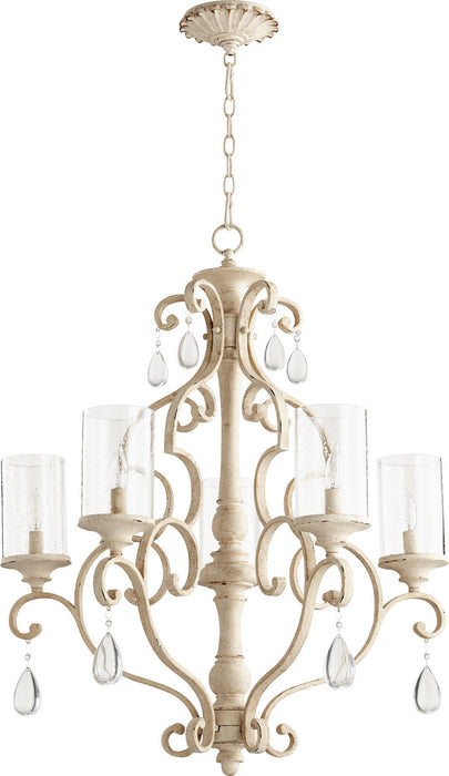 Quorum 6073-5-70 Five Light Chandelier, Persian White
