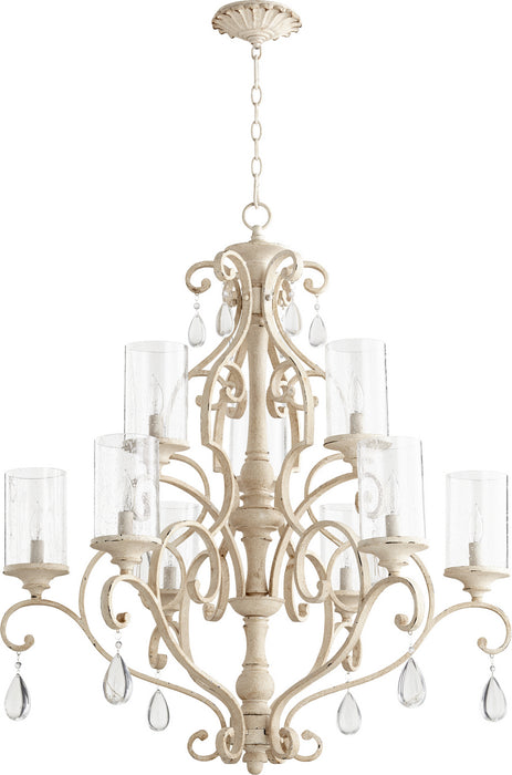Quorum 6073-9-70 Nine Light Chandelier, Persian White