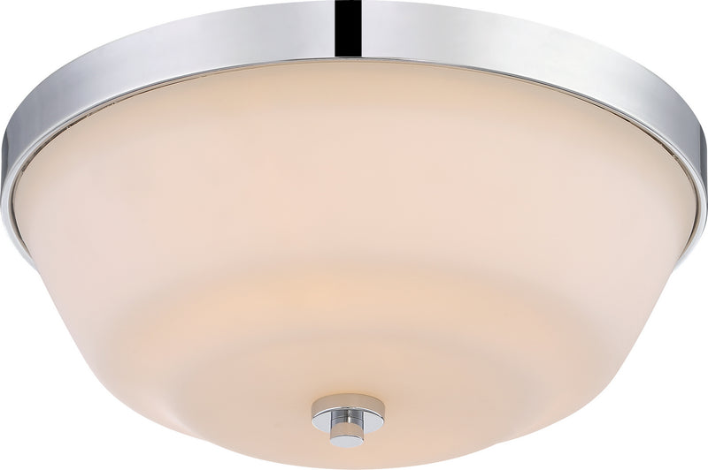 Nuvo Lighting 60-5804 Two Light Flush Mount, Polished Nickel