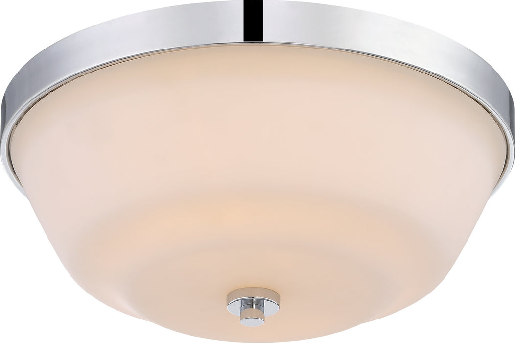 Nuvo Lighting 60-5804 Two Light Flush Mount, Polished Nickel