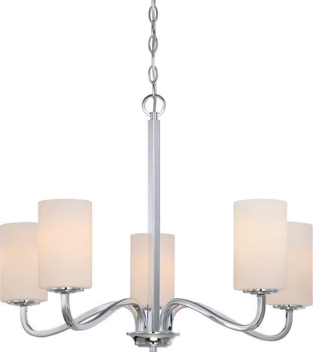 Nuvo Lighting 60-5805 Five Light Chandelier, Polished Nickel