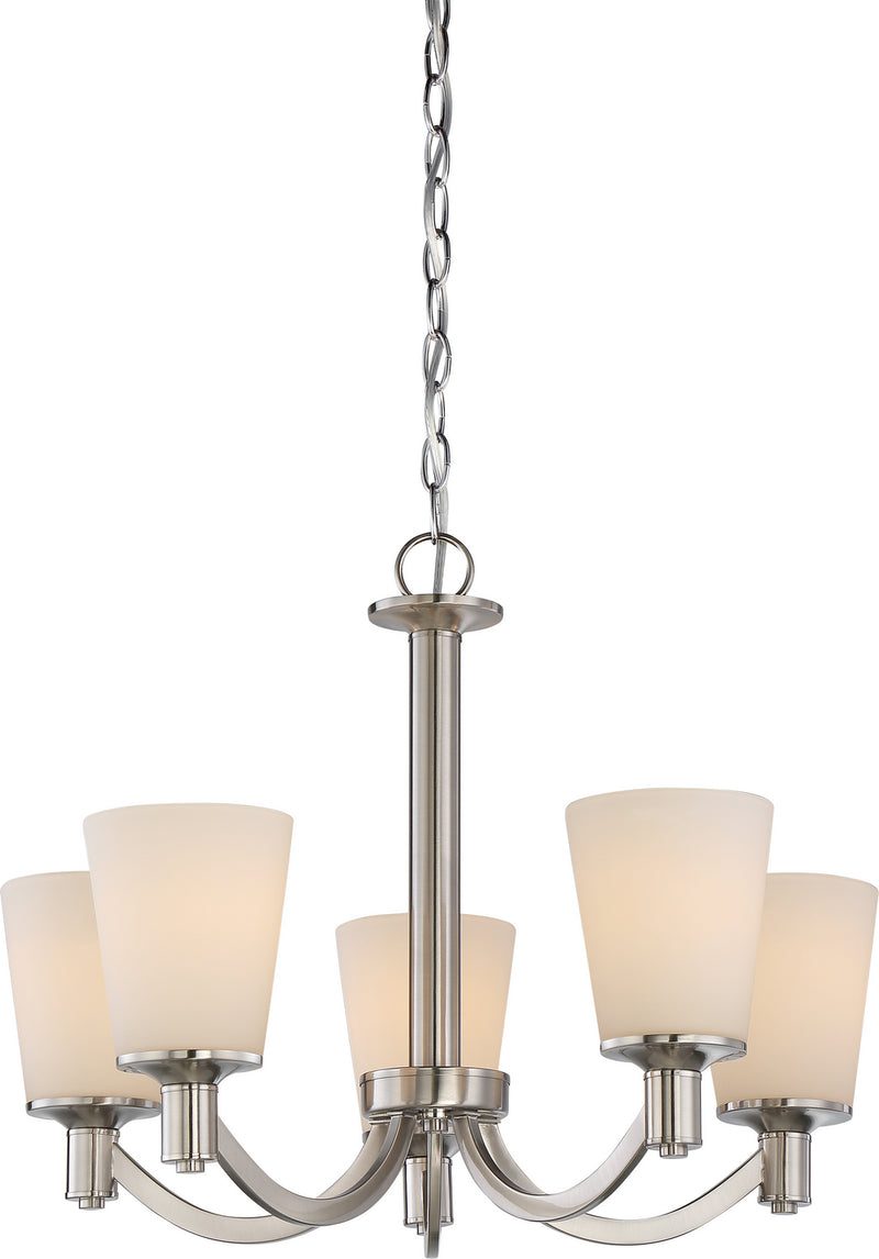 Nuvo Lighting 60-5825 Five Light Chandelier, Brushed Nickel