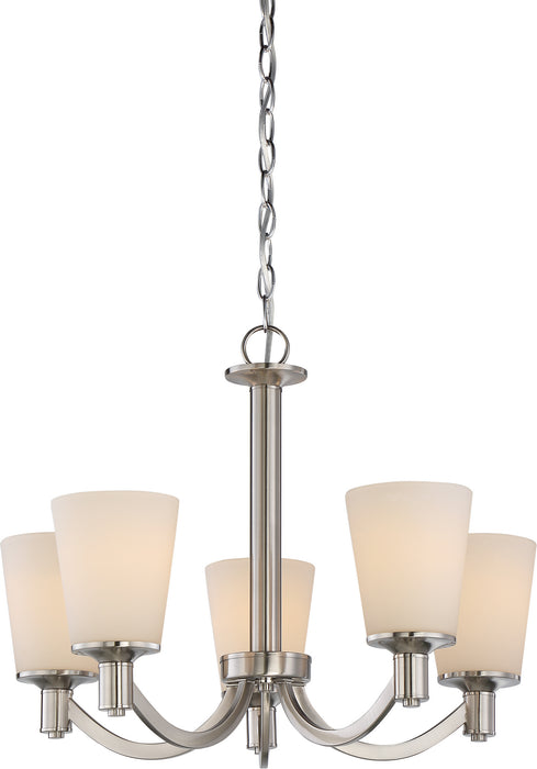 Nuvo Lighting 60-5825 Five Light Chandelier, Brushed Nickel