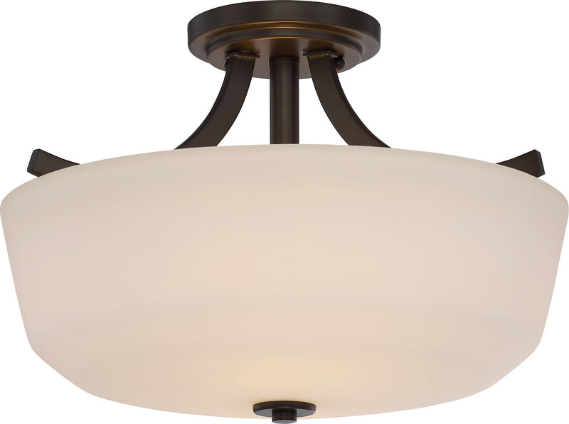 Nuvo Lighting 60-5926 Two Light Semi Flush Mount, Forest Bronze
