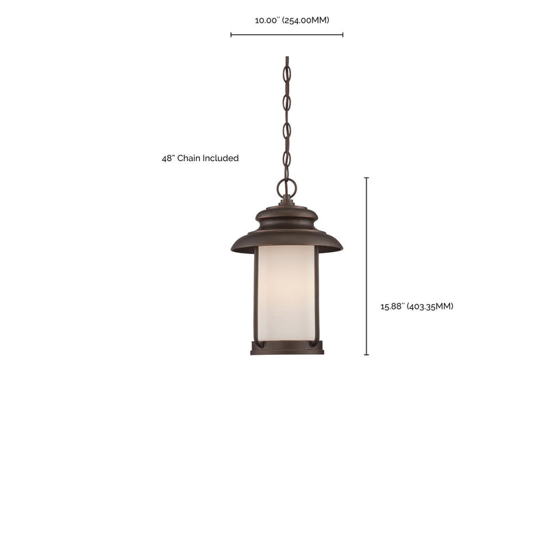 Nuvo Lighting 62-635 LED Outdoor Hanging Lantern, Mahogany Bronze