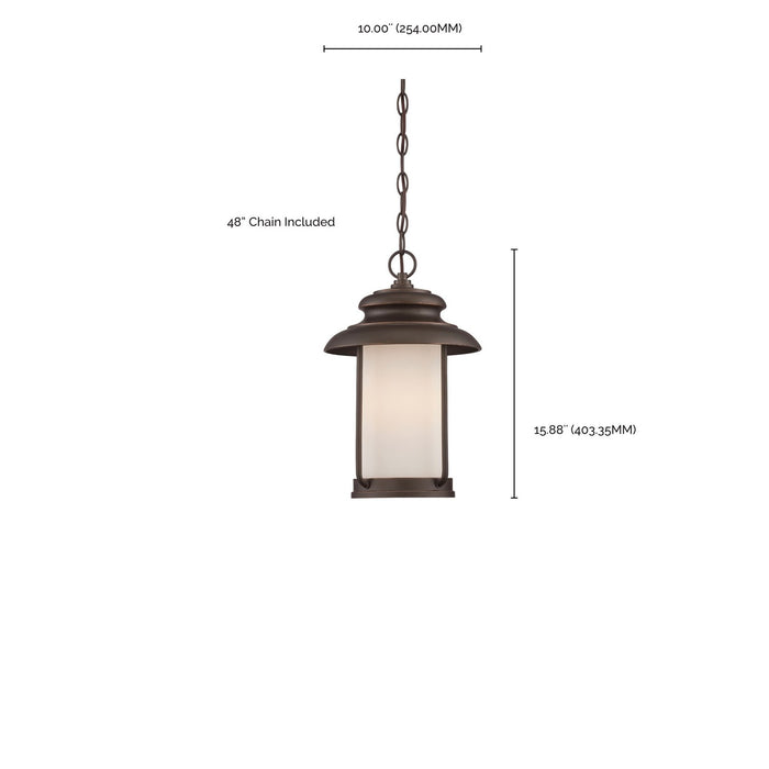 Nuvo Lighting 62-635 LED Outdoor Hanging Lantern, Mahogany Bronze