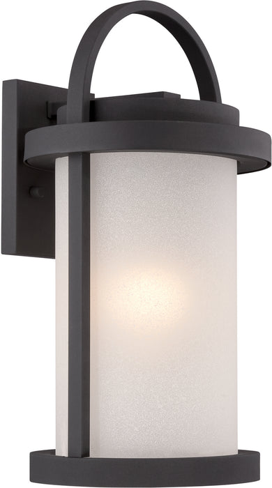 Nuvo Lighting 62-652 LED Wall Sconce, Textured Black / Antique White Glass