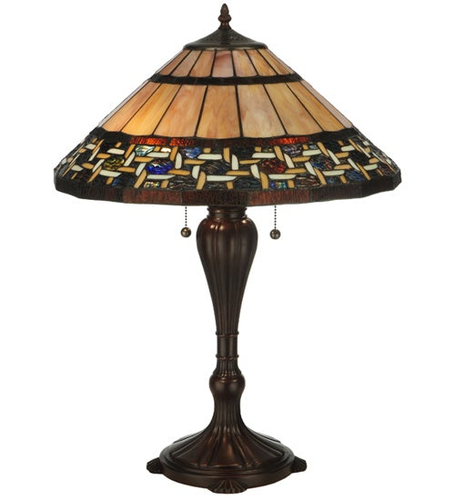 Meyda Tiffany 125114 Table Lamp, Mahogany Bronze