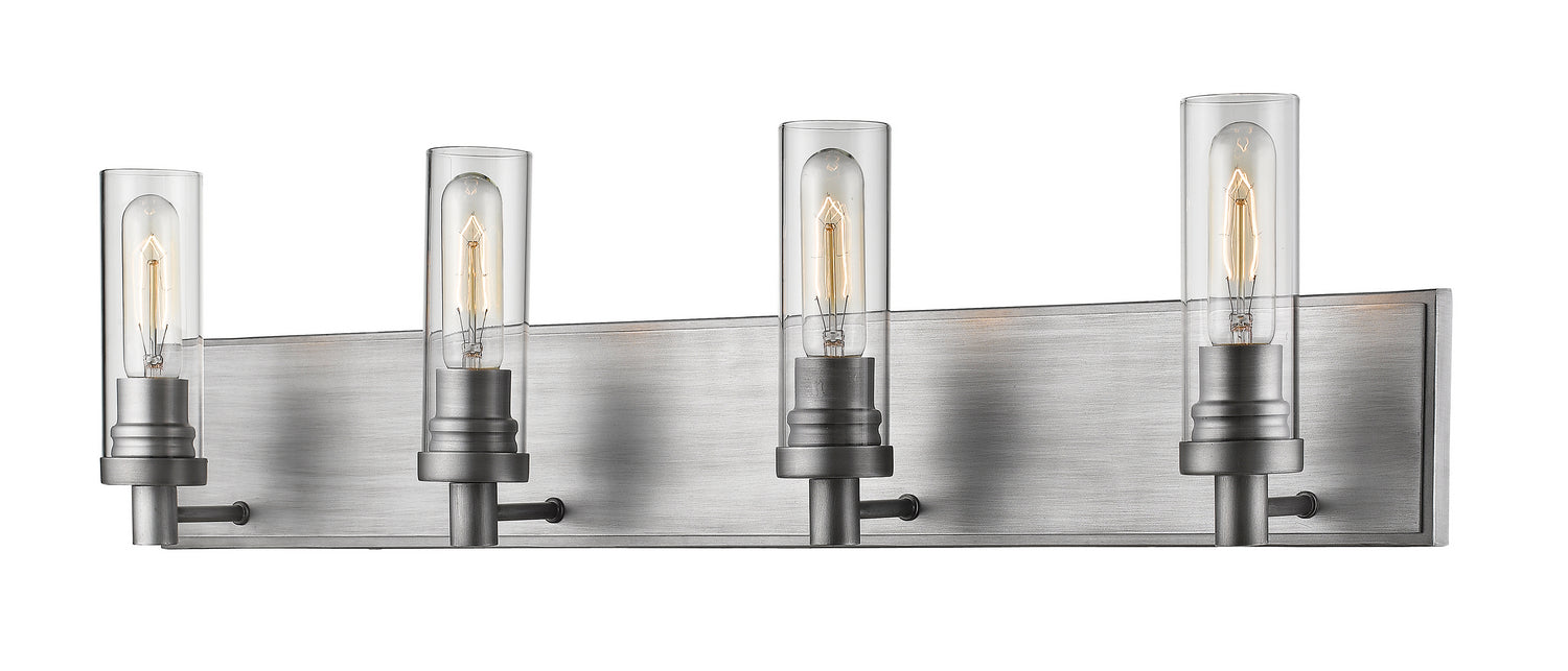 Z-Lite 3000-4V-OS Four Light Vanity, Old Silver