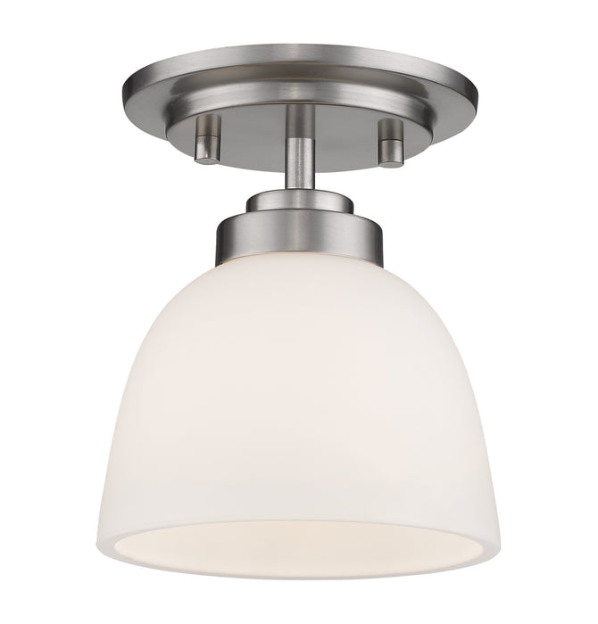Z-Lite 443F1-BN One Light Flush Mount, Brushed Nickel