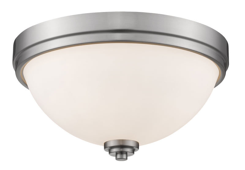 Z-Lite 443F2-BN Two Light Flush Mount, Brushed Nickel