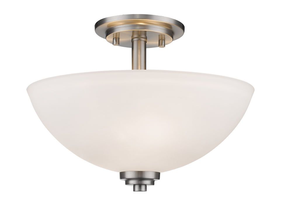 Z-Lite 443SF-BN Three Light Semi Flush Mount, Brushed Nickel