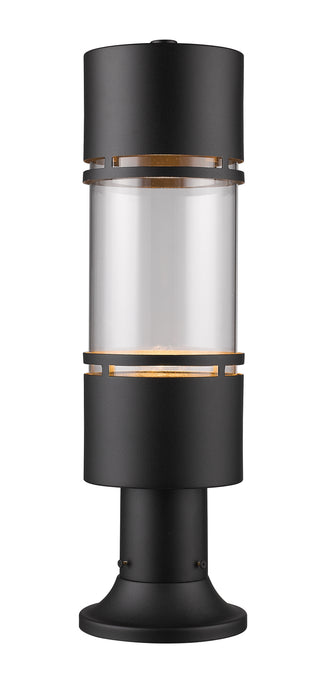 Z-Lite 553PHB-553PM-BK-LED LED Outdoor Pier Mounted Fixture, Black