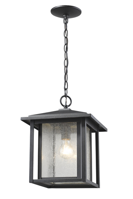 Z-Lite 554CHB-BK One Light Outdoor Chain Mount Ceiling Fixture, Black