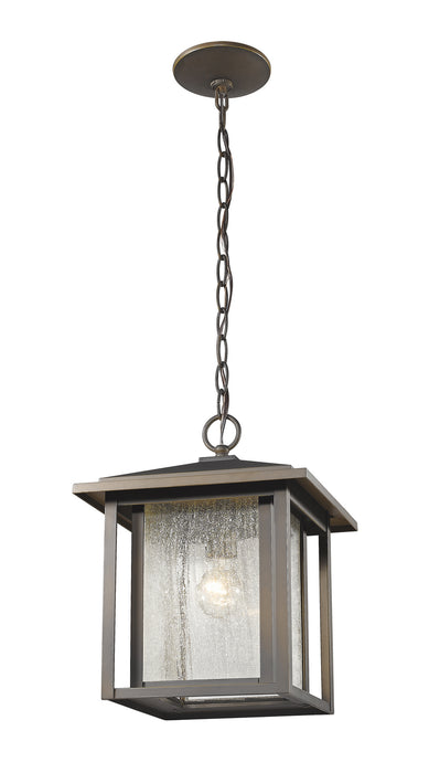 Z-Lite 554CHB-ORB One Light Outdoor Chain Mount Ceiling Fixture, Oil Rubbed Bronze