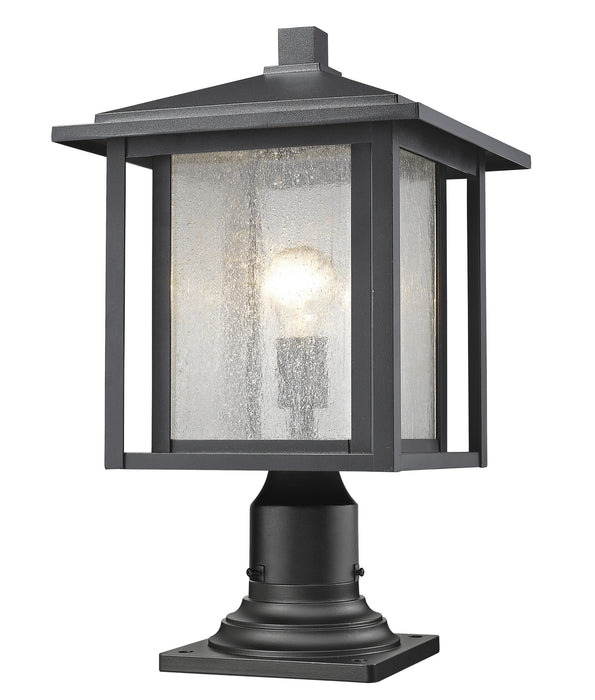Z-Lite 554PHB-533PM-BK One Light Outdoor Pier Mounted Fixture, Black