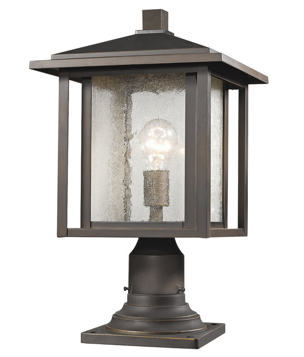 Z-Lite 554PHB-554PM-ORB One Light Outdoor Pier Mounted Fixture, Oil Rubbed Bronze