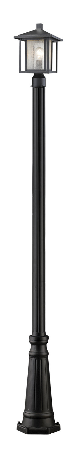 Z-Lite 554PHM-519P-BK One Light Outdoor Post Mounted Fixture, Black