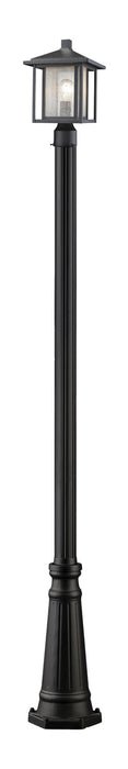 Z-Lite 554PHM-519P-BK One Light Outdoor Post Mounted Fixture, Black