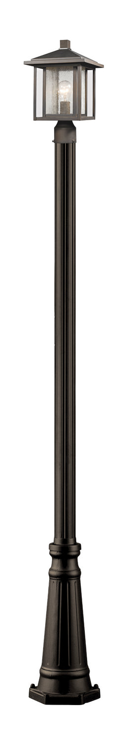 Z-Lite 554PHM-519P-ORB One Light Outdoor Post Mounted Fixture, Oil Rubbed Bronze