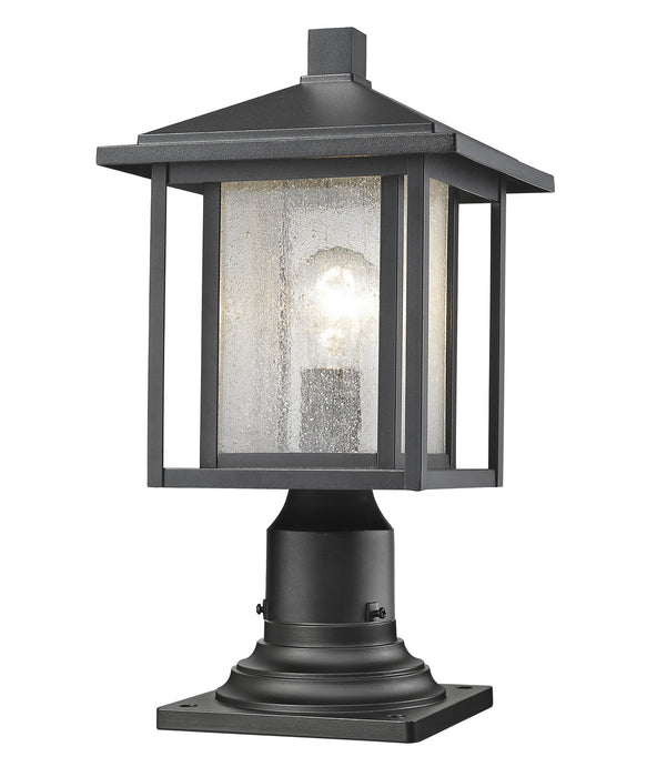 Z-Lite 554PHM-533PM-BK One Light Outdoor Pier Mounted Fixture, Black