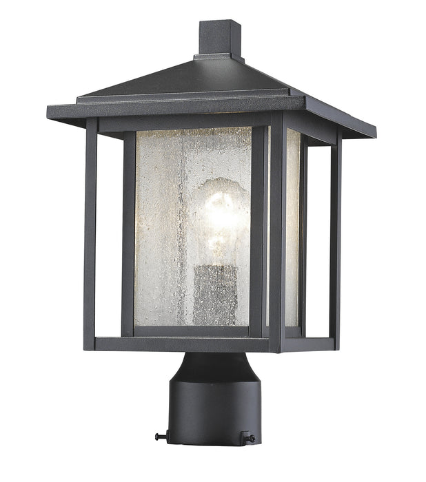 Z-Lite 554PHM-BK One Light Outdoor Post Mount Fixture, Black