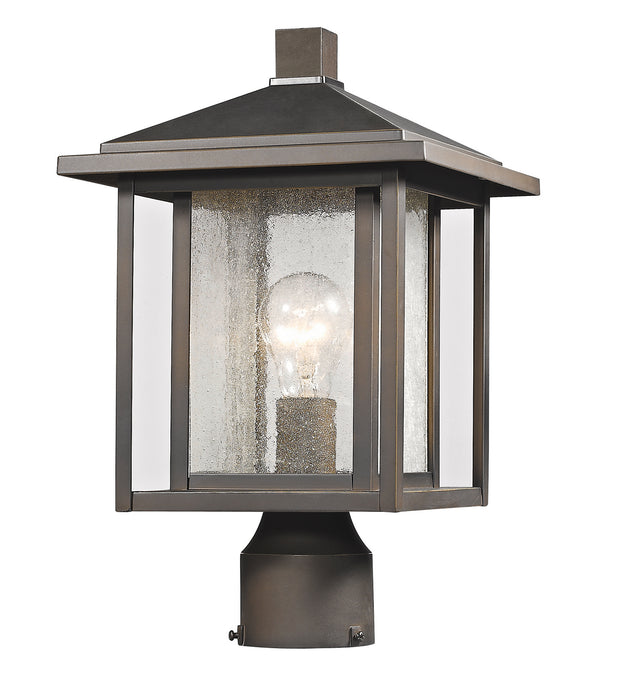 Z-Lite 554PHM-ORB One Light Outdoor Post Mount Fixture, Oil Rubbed Bronze