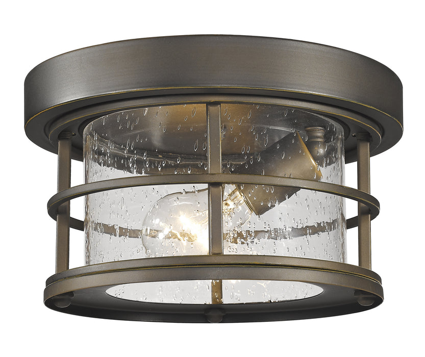 Z-Lite 555F-ORB One Light Outdoor Flush Mount, Oil Rubbed Bronze