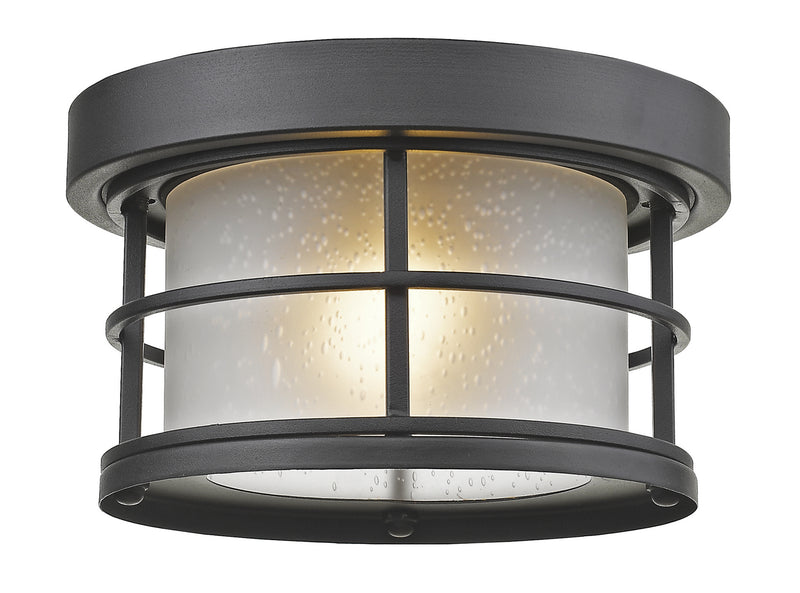 Z-Lite 556F-BK One Light Outdoor Flush Mount, Black