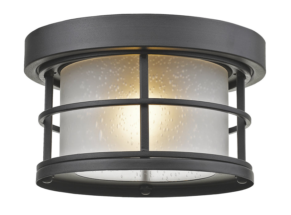 Z-Lite 556F-BK One Light Outdoor Flush Mount, Black