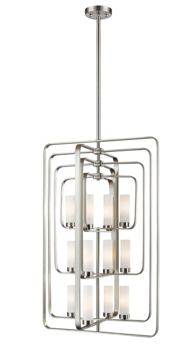 Z-Lite 6000-12-BN 12 Light Chandelier, Brushed Nickel