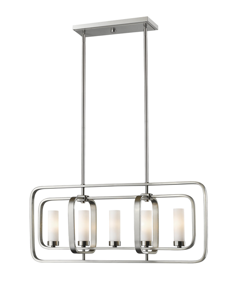 Z-Lite 6000-5L-BN Five Light Linear Chandelier, Brushed Nickel