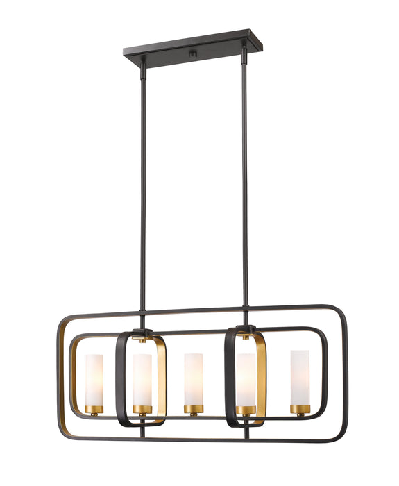 Z-Lite 6000-5L-BZGD Five Light Linear Chandelier, Bronze Gold