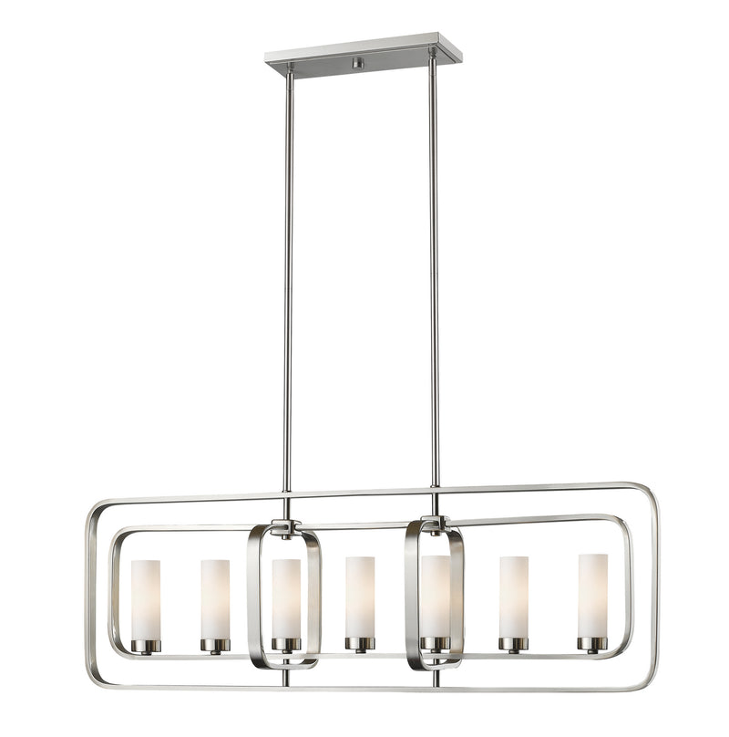 Z-Lite 6000-7L-BN Seven Light Linear Chandelier, Brushed Nickel