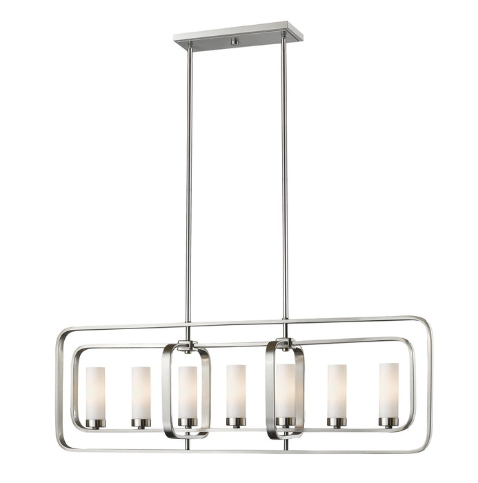 Z-Lite 6000-7L-BN Seven Light Linear Chandelier, Brushed Nickel